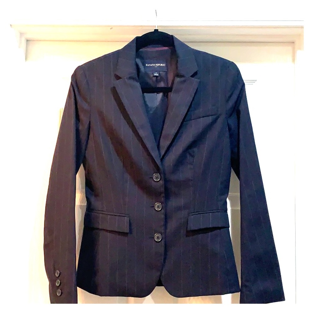 Banana Republic Navy blue w/ pinstripe suit